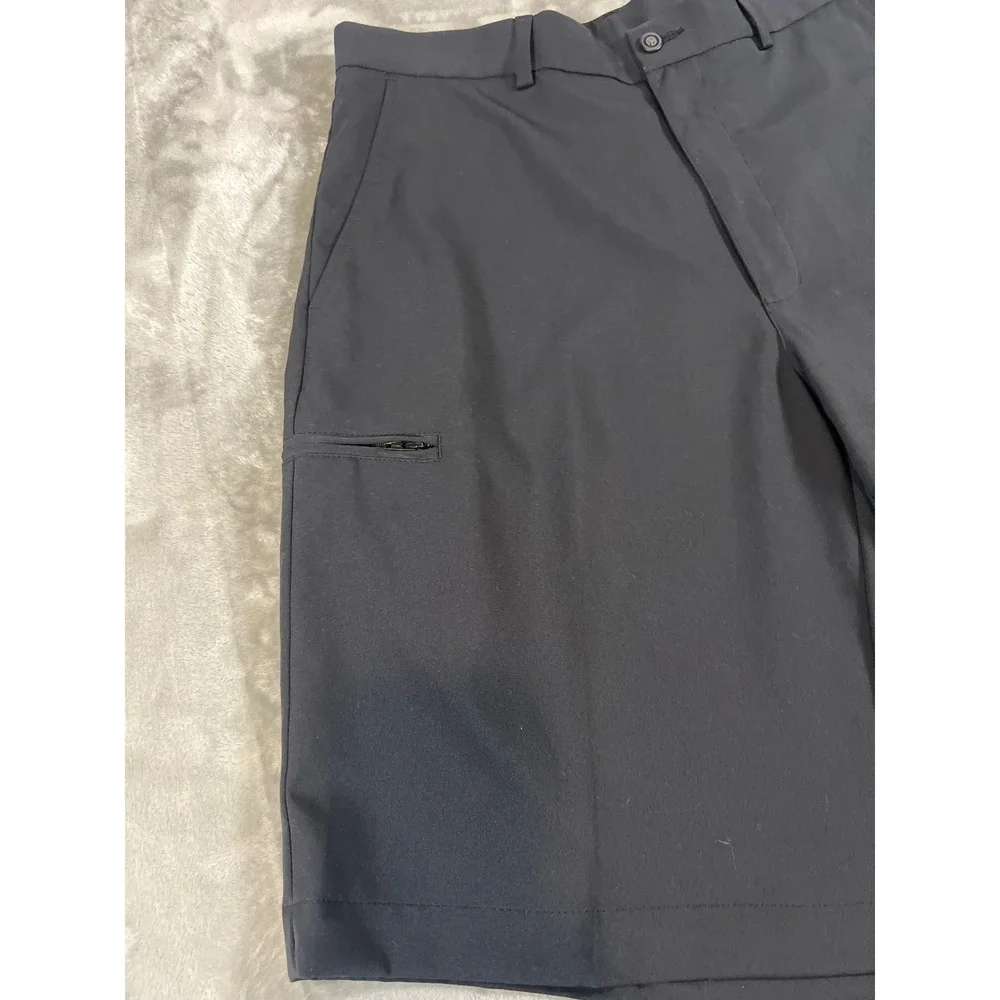Grand Slam Golf Shorts Mens 32 Black Lightweight Performance Flat Front Preppy